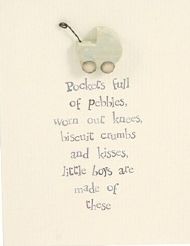 'POCKETS OF PEBBLES' BABY BOY CARD